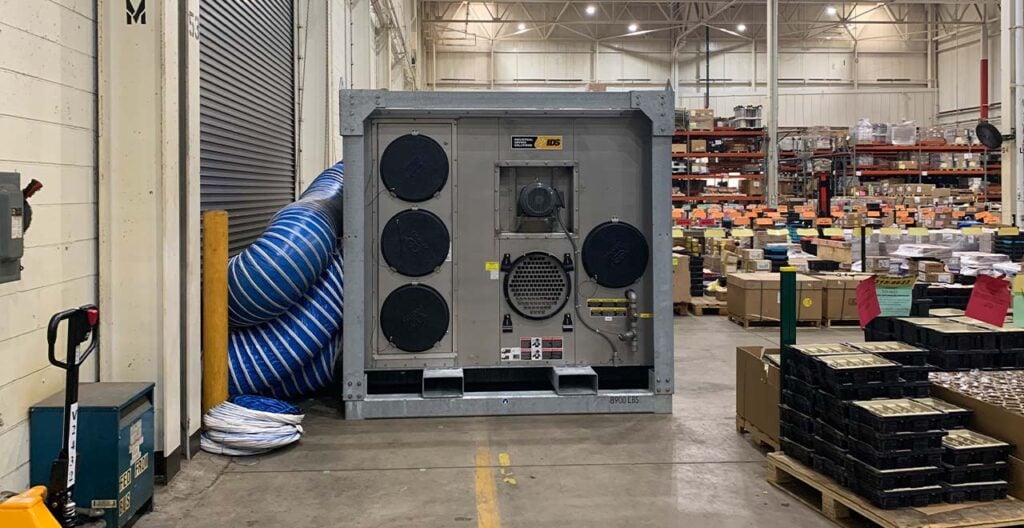 Industrial HVAC equipment rental at REIC Specialty Rentals for industrial and commercial heating and cooling solutions.